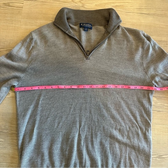 Brooks Brothers Men's Ultimate Merino Wool quarter Zip Sweater brown size large - Picture 6 of 10